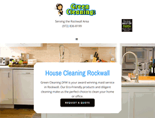 Tablet Screenshot of greencleaningdfw.com